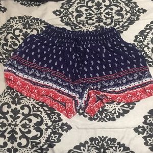 Red white and blue shorts